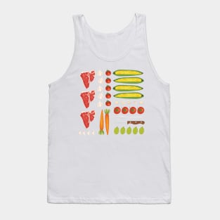 Food Flat Lay Tank Top